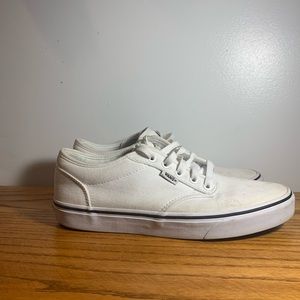 Vans White/black Unisex skate shoes